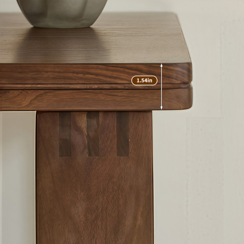 Bureau moderne en bois massif avec mortaise et tenon, H 29,53 po x l 55,12 po x P 27,56 po