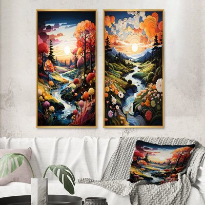 «Fairway A Whimsical», 2 pièces sur toile