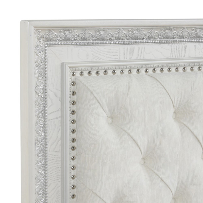 Grand lit double, blanc crème, Grand