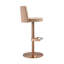 Upholstered Adjustable Height Counter Stool with Metal Frame