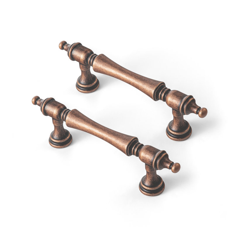 Ensemble de poignées de bar élégantes, 3", Cuivre antique
