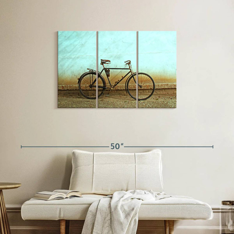 Parked Old Bicycle, 24" H x 38" W