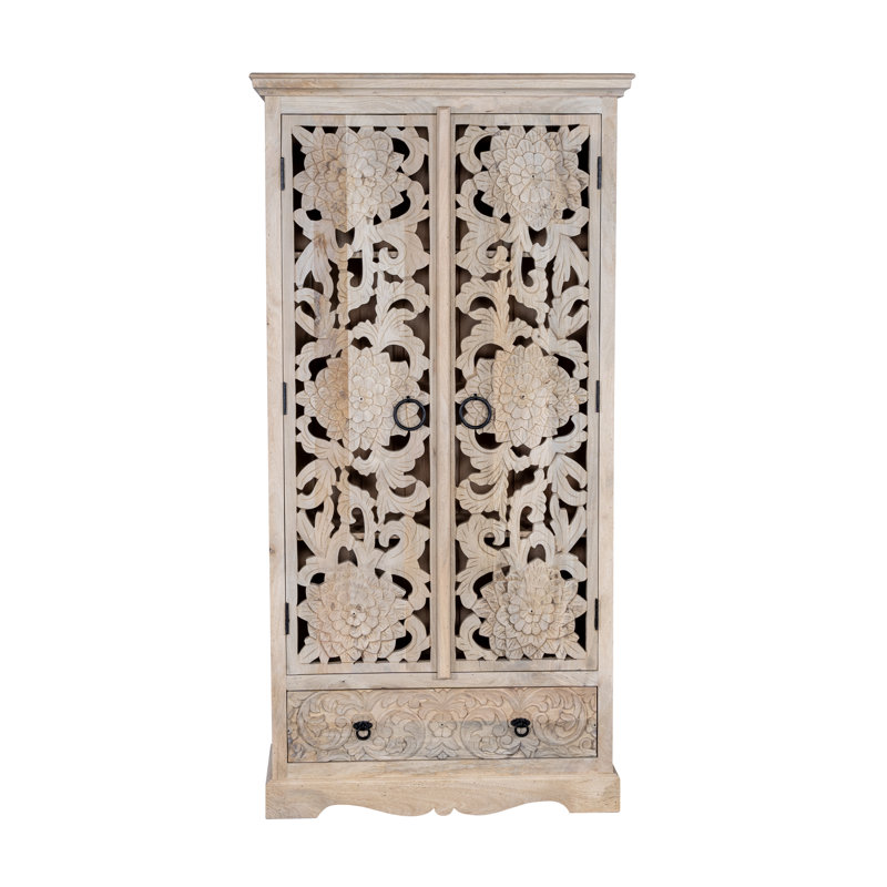 Replogle 36 " W Solid Wood Armoire, Light Brown
