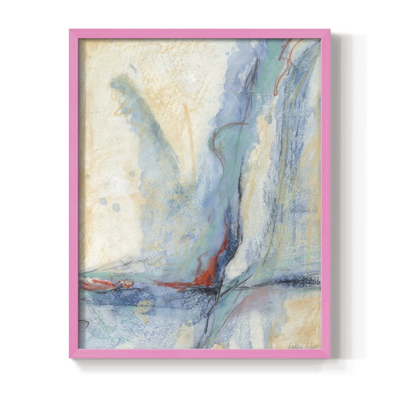 «Cracking Open II», reproduction encadrée - bois massif, H 21 po x l 17 po, Rose