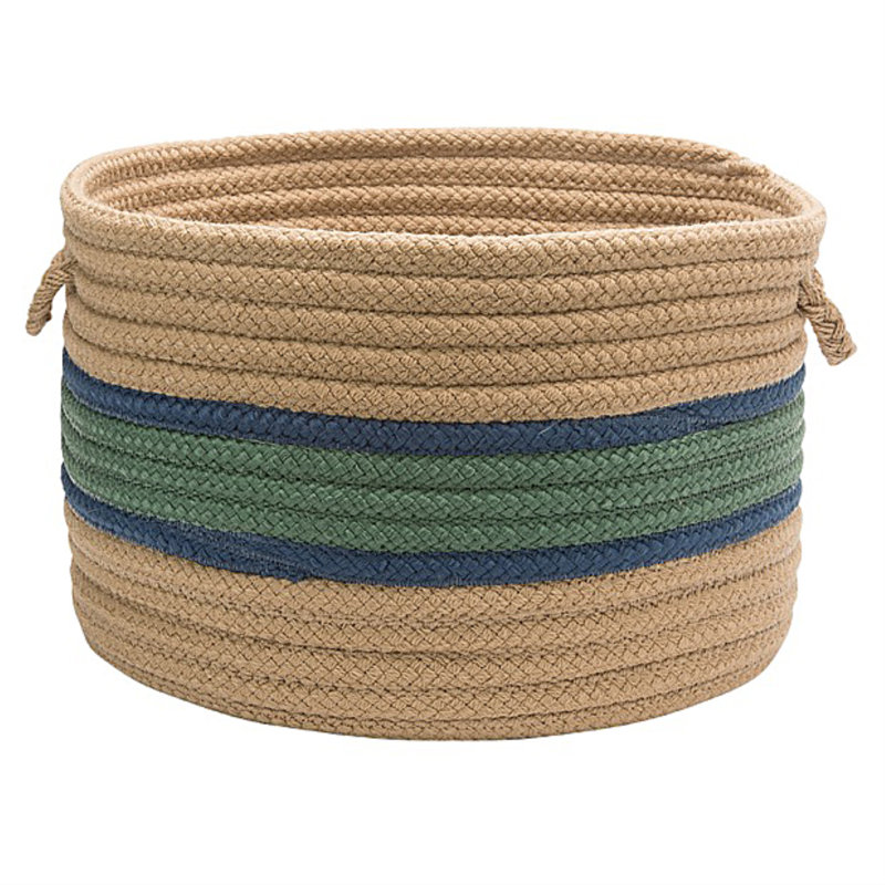 Panier utilitaire en tissu, H 12 po x l 18 po x P 18 po, Vert de chrome / jasmin