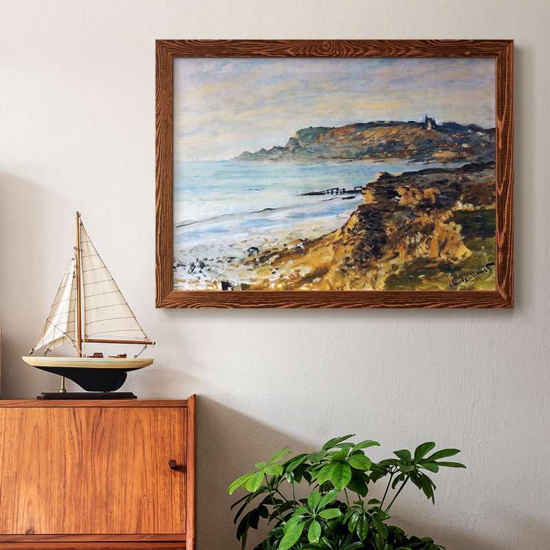 " Cliff At Sainte ", Maple Framed, 28" H x 42" W x 1.5" D