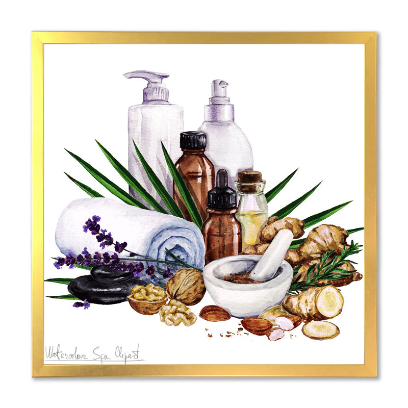 Spa and Bathroom Relax Collection - œuvre d'art moderne et contemporaine sur toile, H 16 po x l 16 po x P 1 po