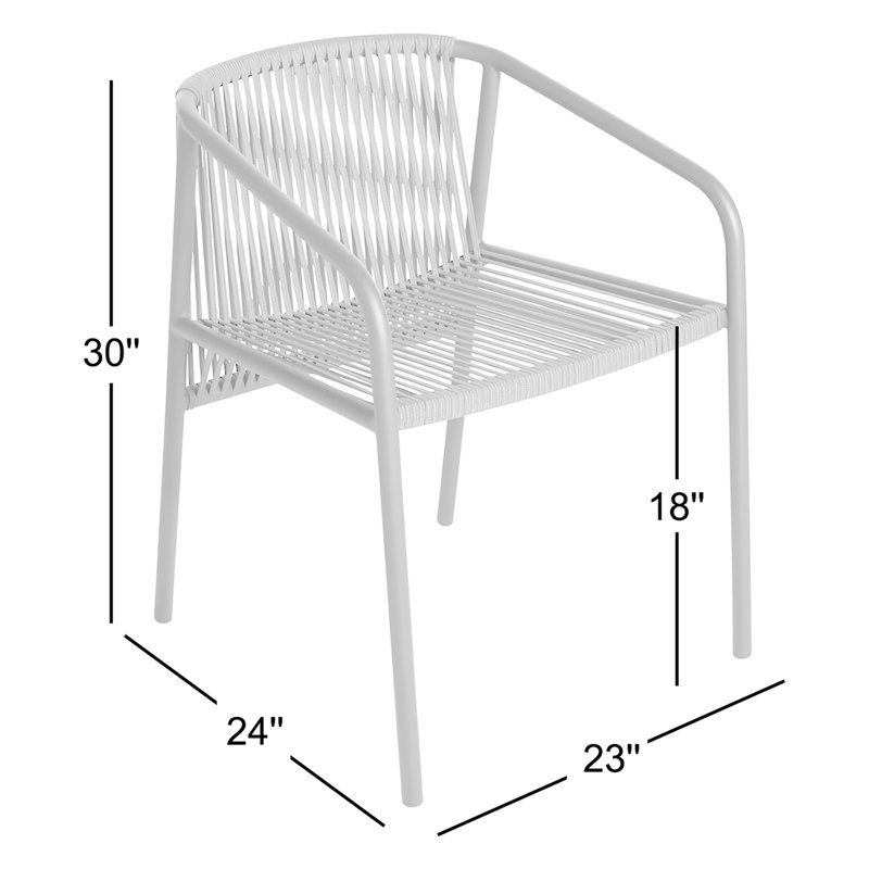 Lookout Outdoor Dining Armchair, White