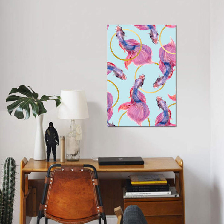 « hula cerceaus », impression sur toile, H 12 po x l 8 po x P 0,75 po, Toile tendue, Pas de tapis