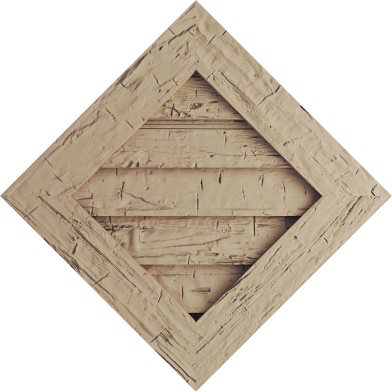 Évent à pignon Timberthane Diamond, H 1 po x l 21 po x L 21 po, Taillé à la main