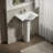 Veer Ceramic Pedestal Bathroom Sink with Overflow-10942430-19195686-46045030