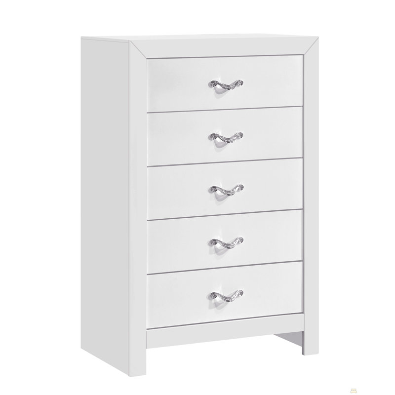 Commode Moreland G002900-CH, blanc scintillant