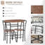 Bodwell 3-Piece Dining Table and Chairs Set Wood-Effect Top Natural