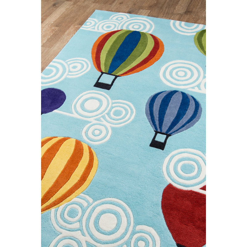 Aayush Handmade Tufted Blue Rug, Rectangle 8' x 10'