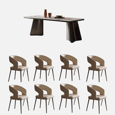 Simple dining table and chair combination