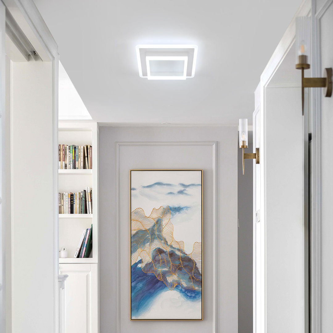30Cm White Square LED Acrylic Flush Mount Ceiling Light