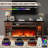 Fireplace TV Stand With Glass Doors, Fireplace TV Stand With 40" Electric Fireplace For 80" TV, 70" Entertainment Center With Adjustable Storage Cabinets, LED Lights, TV Stands For Living Room-124212684