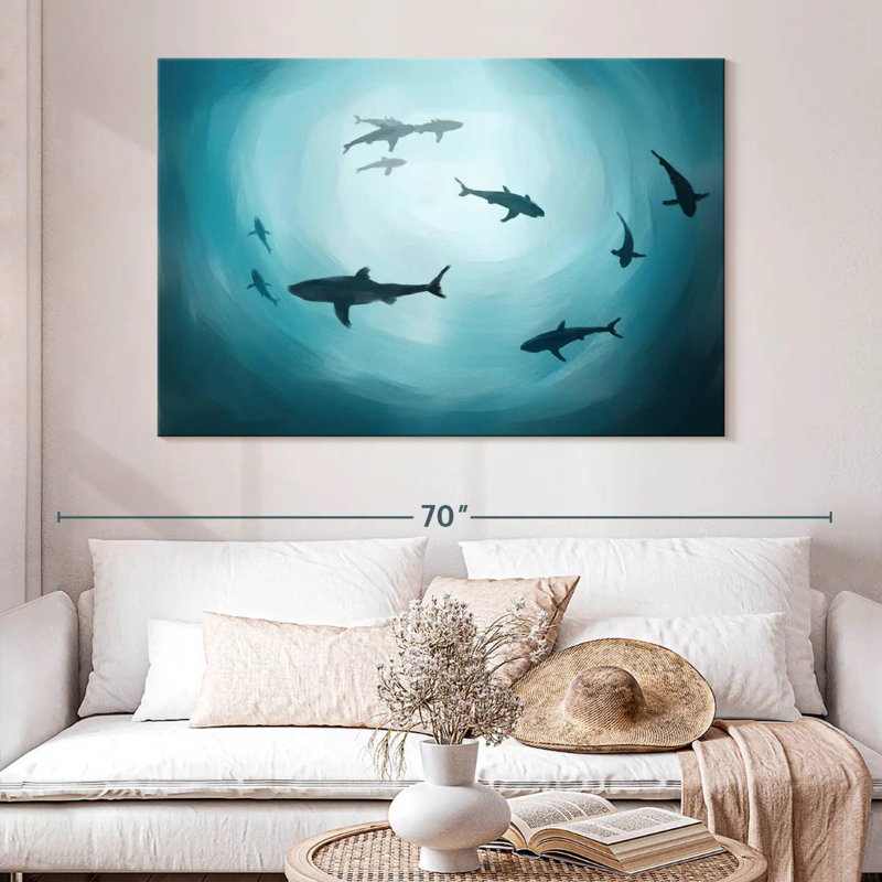 Shark Silhouette, 34" H x 51" W
