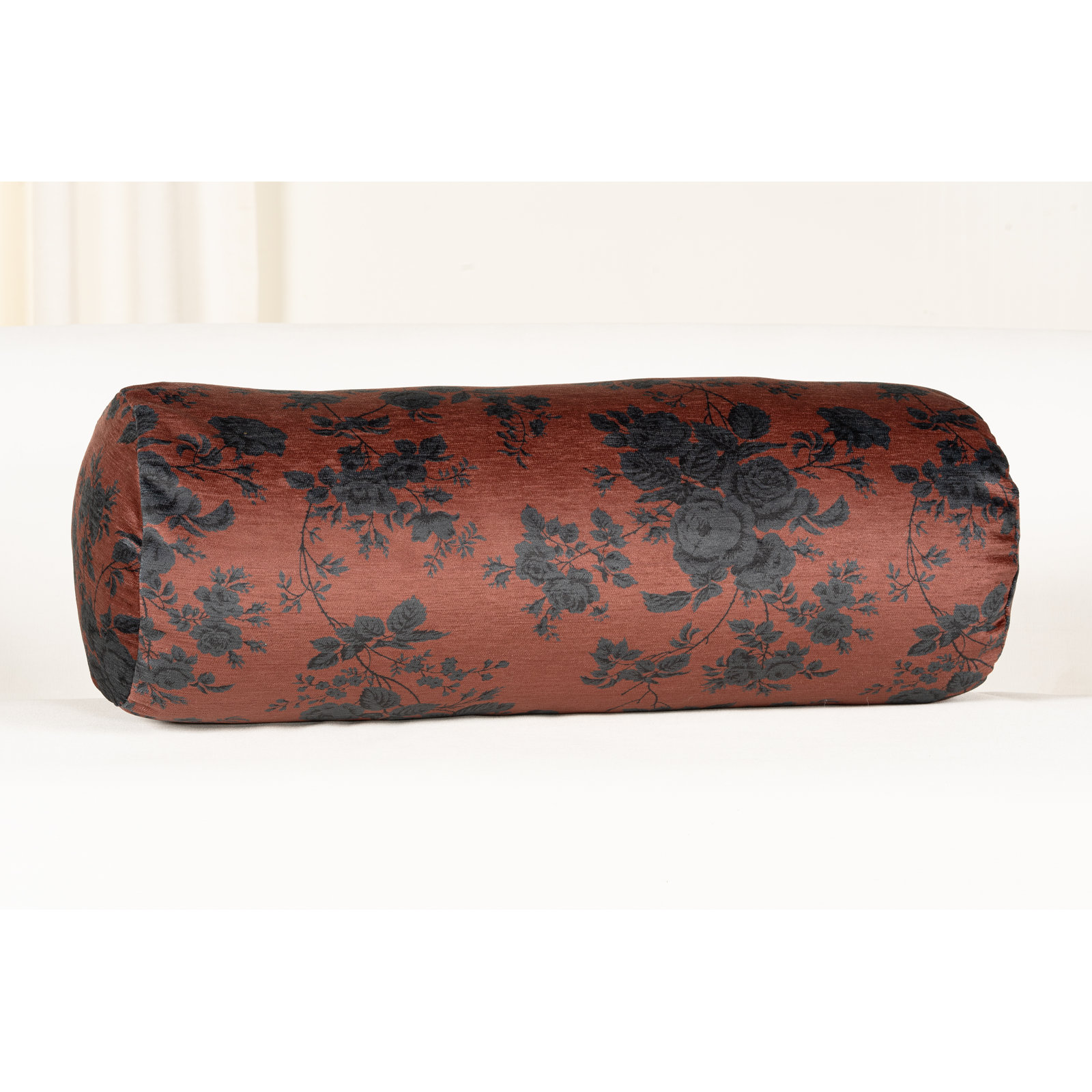 Mayfair Meadow  Throw Pillow, Rust, Polyfill, 21" x 8"