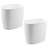 iDesign Kent BPA-Free Plastic Oval Waste Basket - 12" x 8" x 10", White