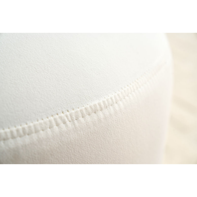 Fauteuil demi-tonneau en velours, Crème