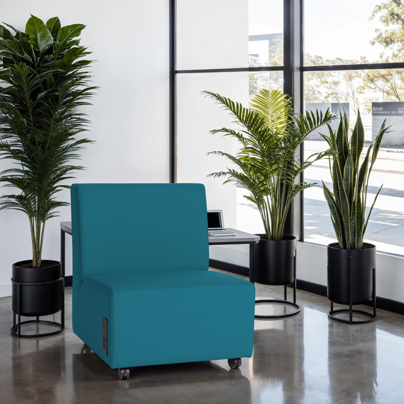 Chaise mobile sans accoudoirs avec panneau technique Pro Series - Gris, Vert