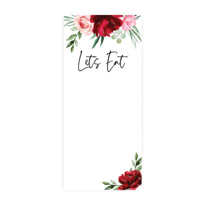 Cartes de menu imprimables en papier bourgogne et rosé pour imprimantes de bricolage, paquet de 52