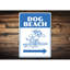Plaque en aluminium Dog Beach-58294022