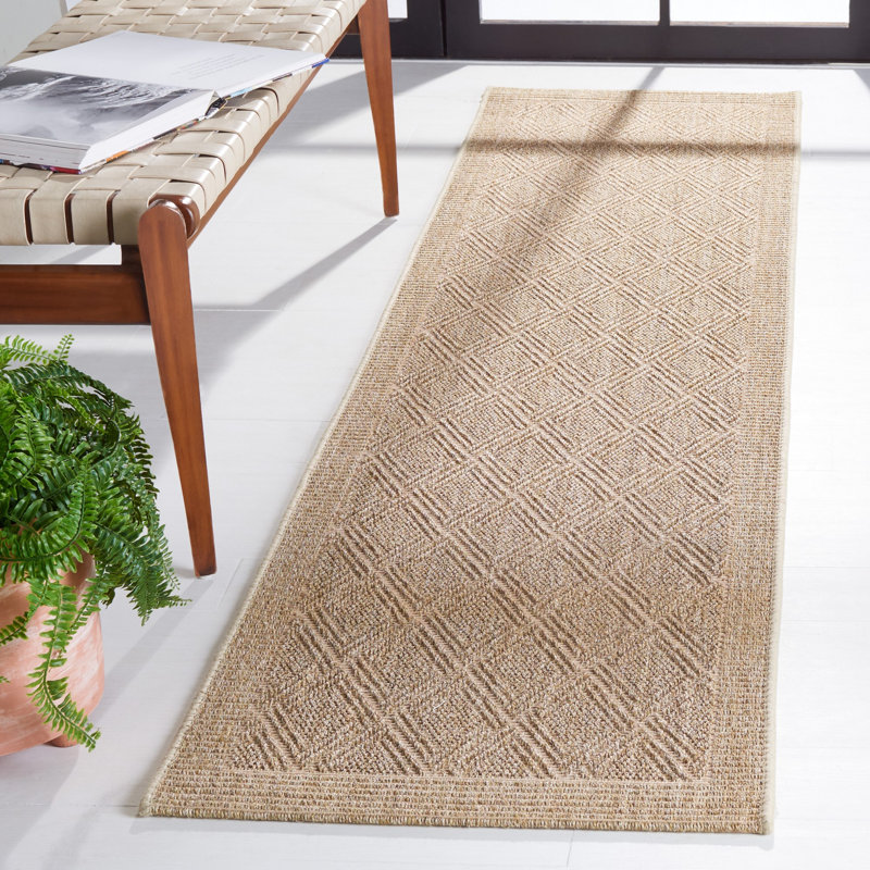 Desmarais Jacquard Weave Sisal & Jute Geometric Rug, Runner 2'3" x 10'