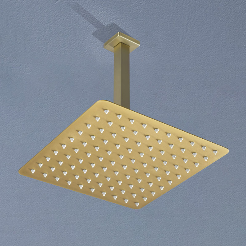 Rain Fixed Shower Head, Brushed Gold