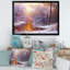 Forêt de Noël avec rivière et arbres II - peinture sur toile-59283533-59283537