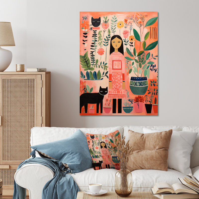 Rose, enfants mexicains, art I - art mural pour enfants en métal, H 40 po x l 30 po x P 1,5 po