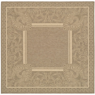 Arneshia Floral Brown/Natural Area Indoor/Outdoor Area Rug