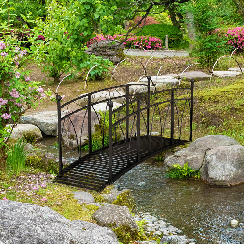 Pont de jardin en métal