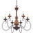 Virat 6 - Light Steel Dimmable Chandelier