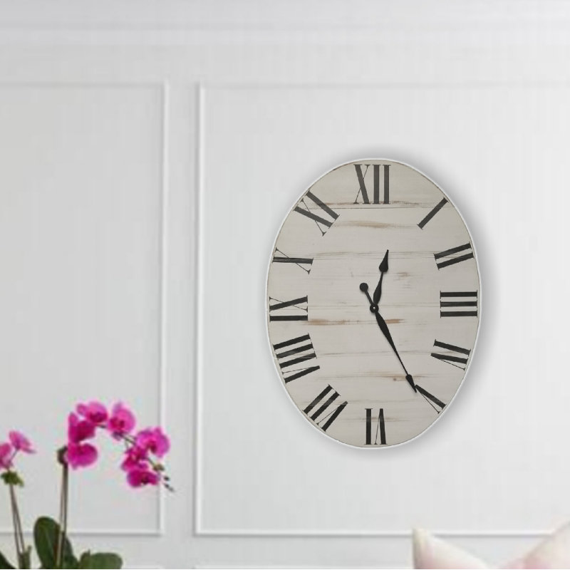 Horloge murale ovale campagne Norfleet