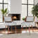 Almar Mid-Century Upholstered Dining Chair in Walnut Finish with Open Lower Back