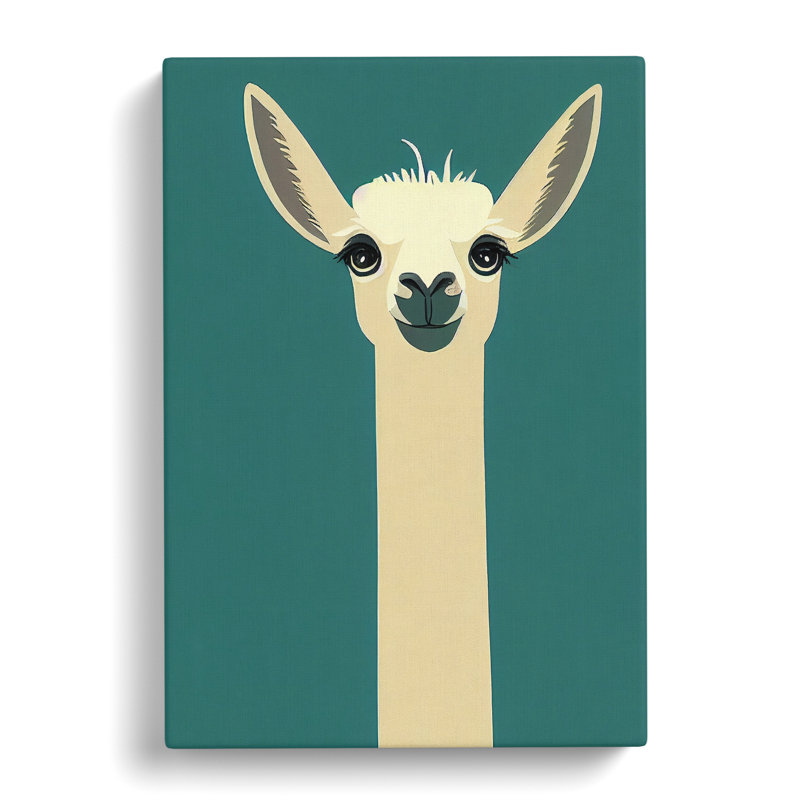 Llama Minimalism - Wrapped Canvas, 50cm H x 35cm W x 3cm D