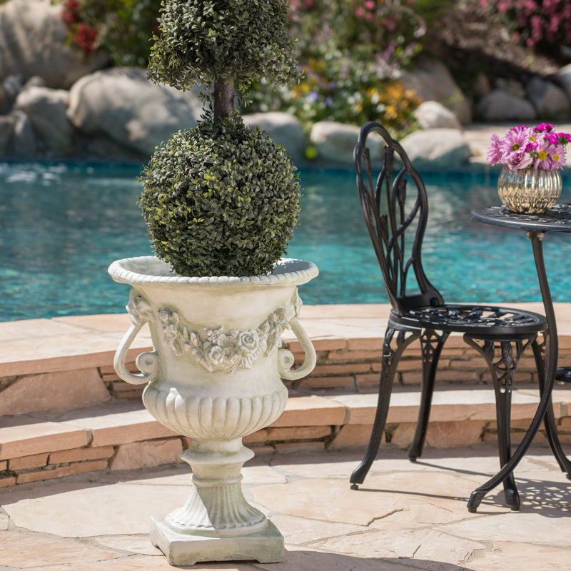 Urne pour jardin, patio, jardin, Blanc