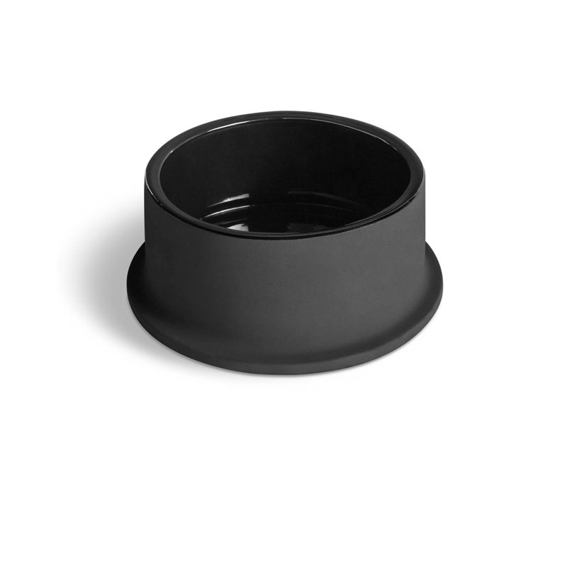 Flange Terracotta Decorative Bowl, Black, 4" H x 10" W x 10" D