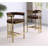 Leathaire Barstool With Matte Chrome Frame-724134715