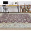 Ziegler Wool Oriental Area Rug in Plum/Light Yellow/Beige