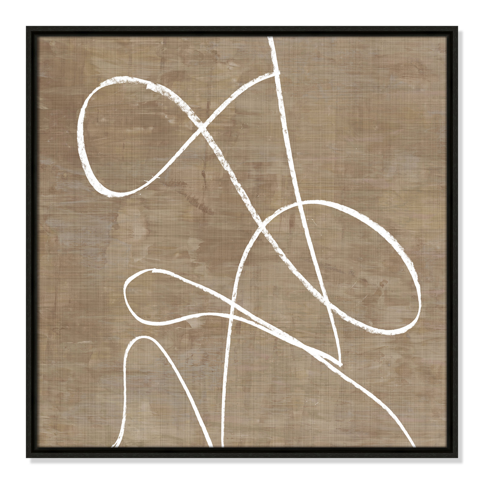 Catana "Swooping Lines" Print, 25.5" H x 25.5" W, Espresso