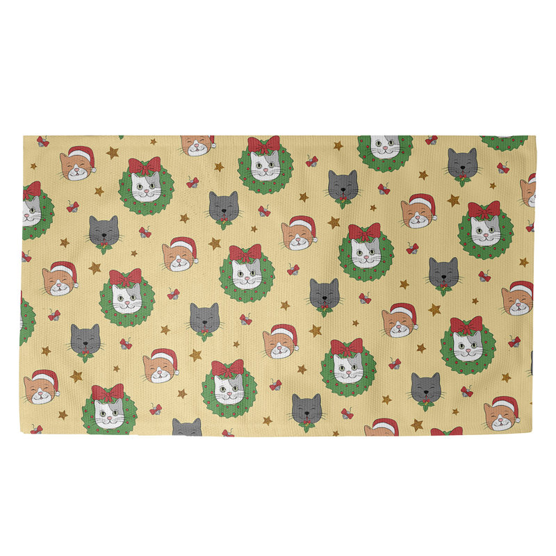 Tapis jaune/vert/rouge fait main, Rectangle 3 pi x 5 pi