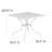 Commercial Grade 35.5" Square Indoor-Outdoor Steel Patio Table with Umbrella Hole-619041430