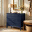 Table de chevet 3 tiroirs, grande table de bout moderne pour chambre à coucher-381183498
