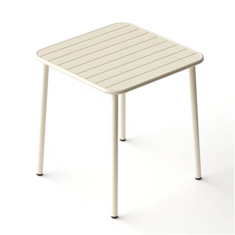 Table de salle à manger d'extérieur Sera, Blanc rétro
