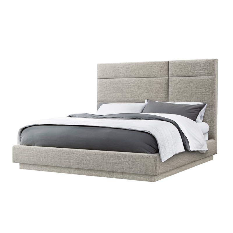 Quadrant Upholstered Bed, Feather, Queen