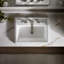 Lavabo de salle de bain rectangulaire encastré en céramique avec trop-plein Tresham®-10942302-19195671