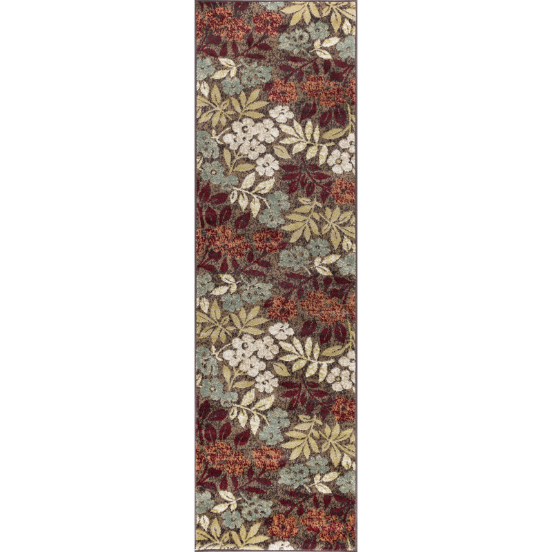 Tapis transitionnel brun Highfill, Tapis de couloir 2 pi 3 po x 10 pi